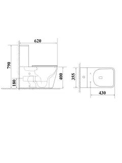 Унитаз напольный Ceruttispa ALVARO Tornado CT11089 безободковый
